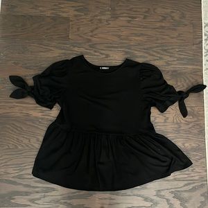 Peplum Black Top